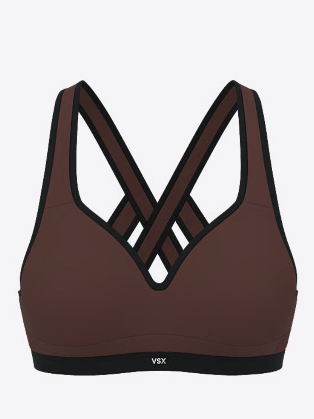 VSX Deep Brown Crisscross Sports Bra